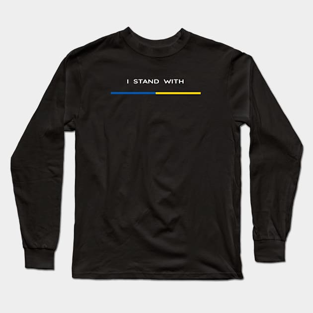 I stand with Ukraine Long Sleeve T-Shirt by Yasna